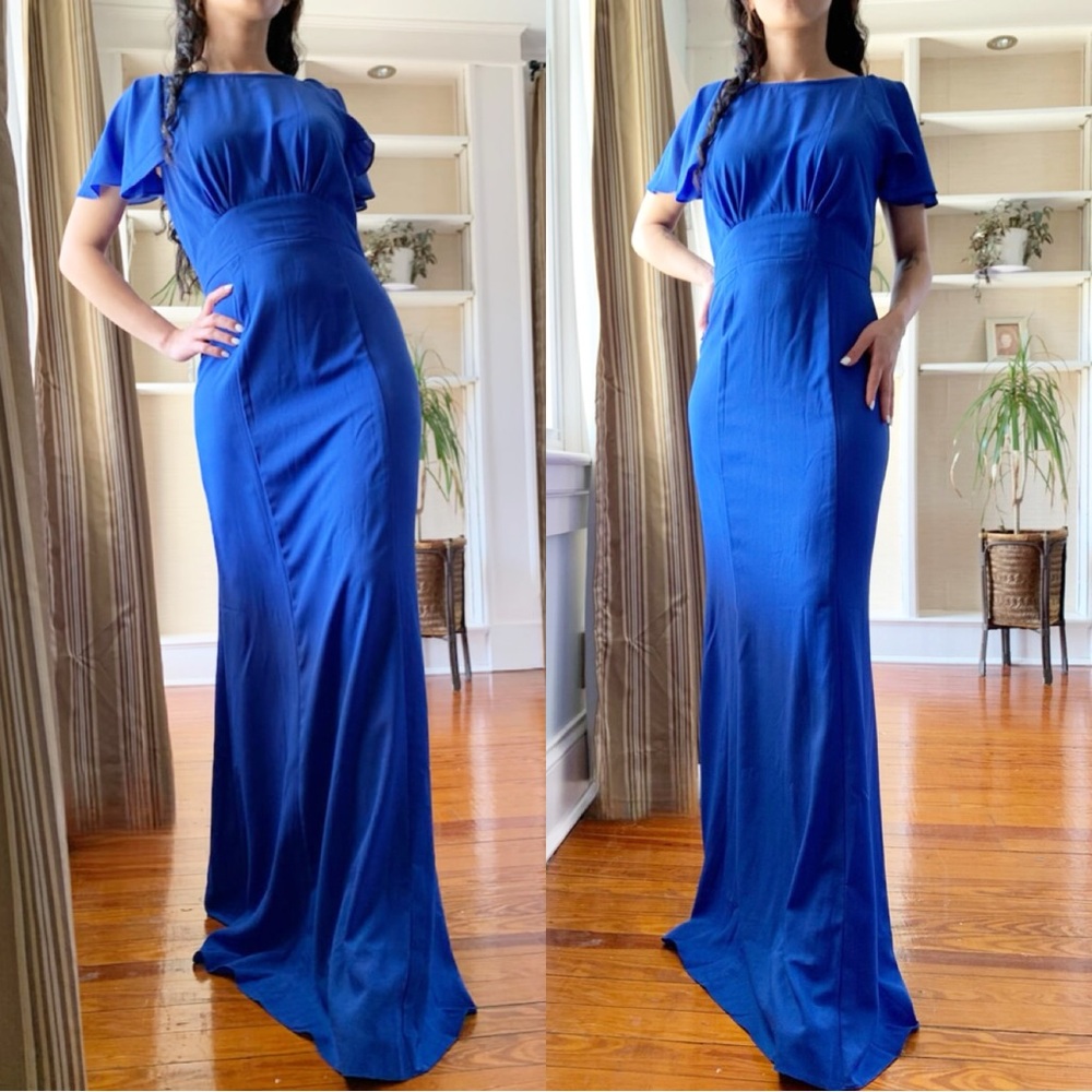 Maria Bonita Maxi Elegant Blue Women's Dress-size S-NWT - Picture 2 of 10